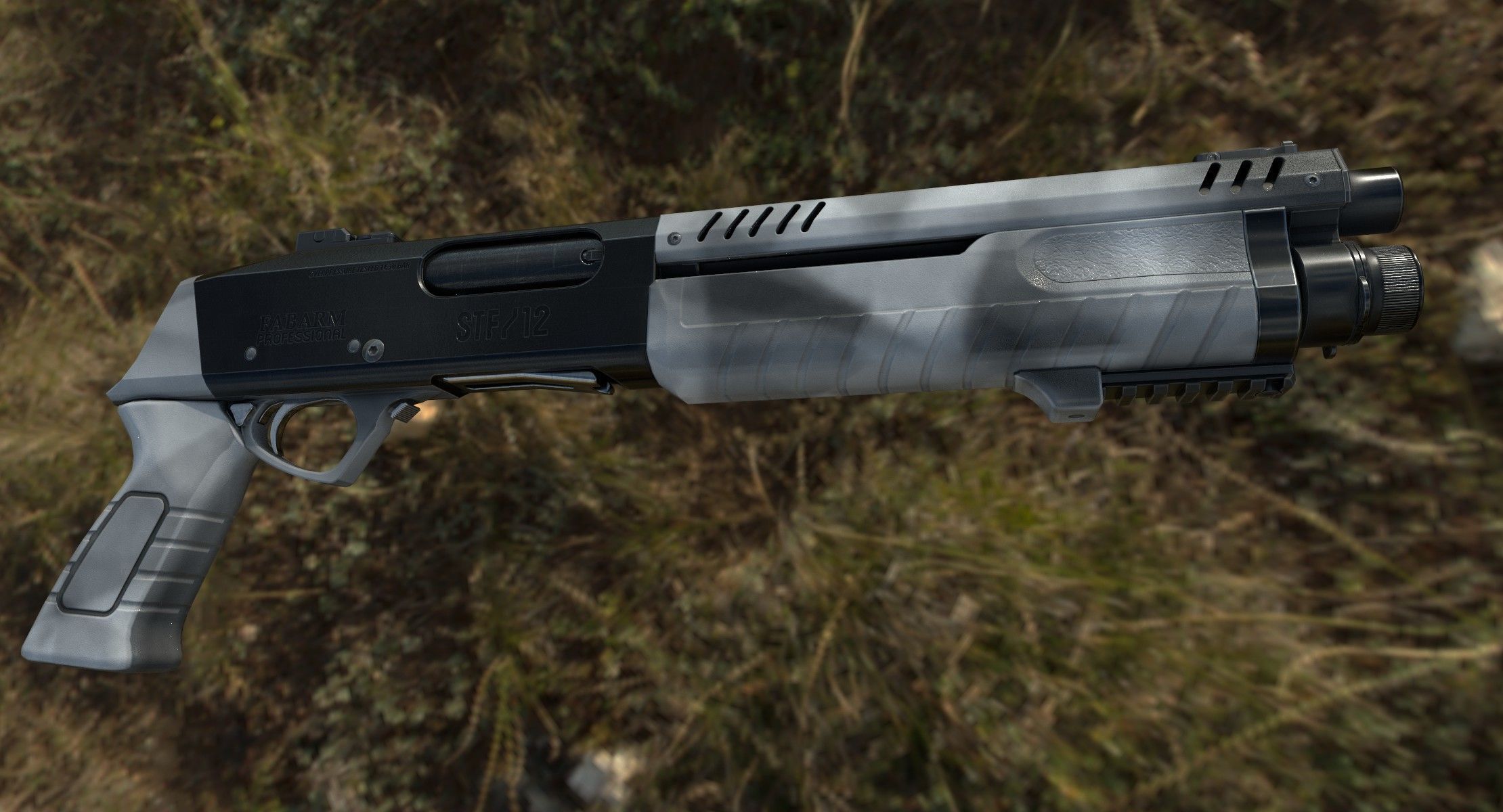 Fabarm STF12 short  PBR Low-poly 3D model_12