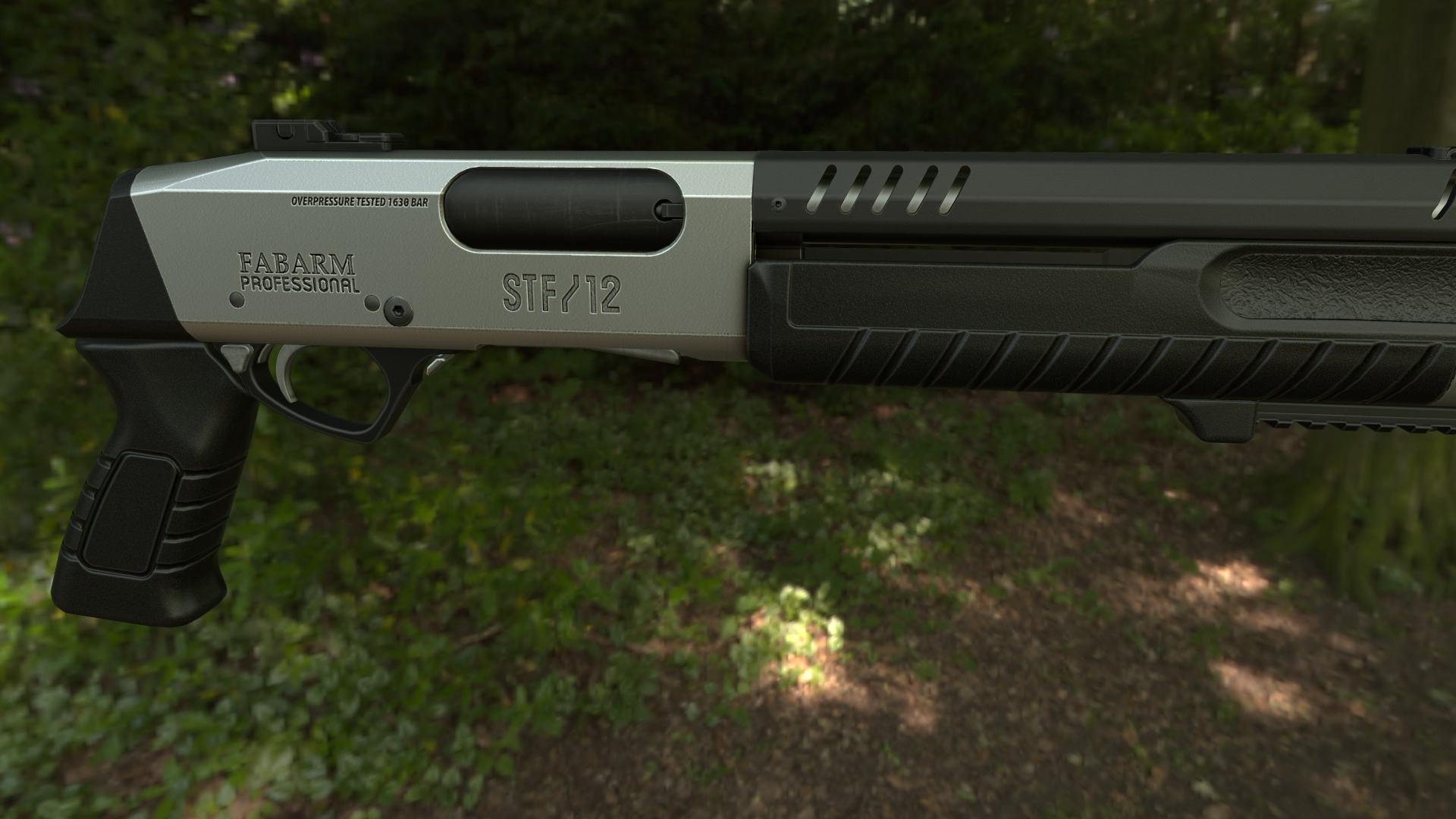 Fabarm STF12 short  PBR Low-poly 3D model_19