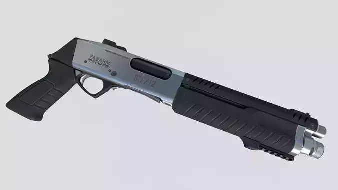 Fabarm STF12 short  PBR Low-poly 3D model