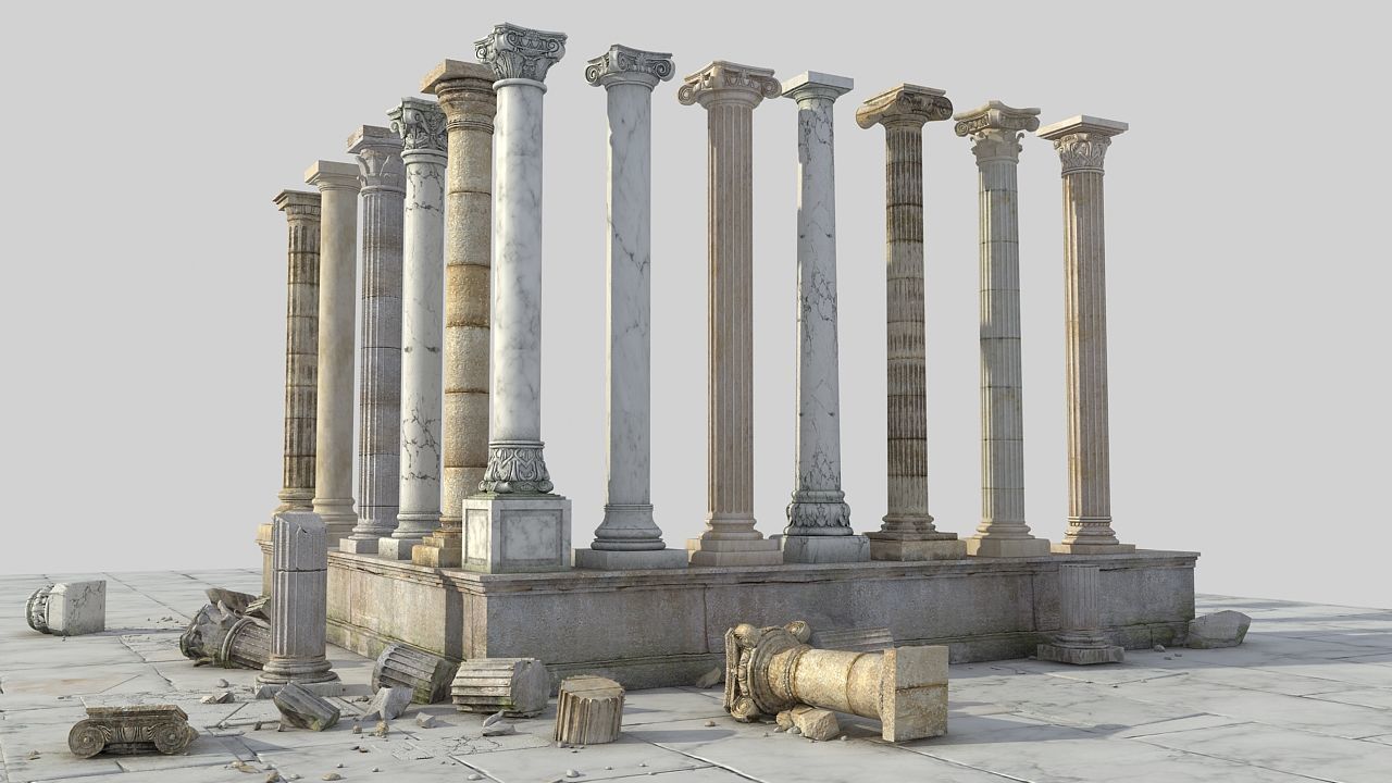 Ancient Columns 3D model_2