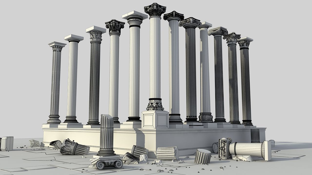 Ancient Columns 3D model_4