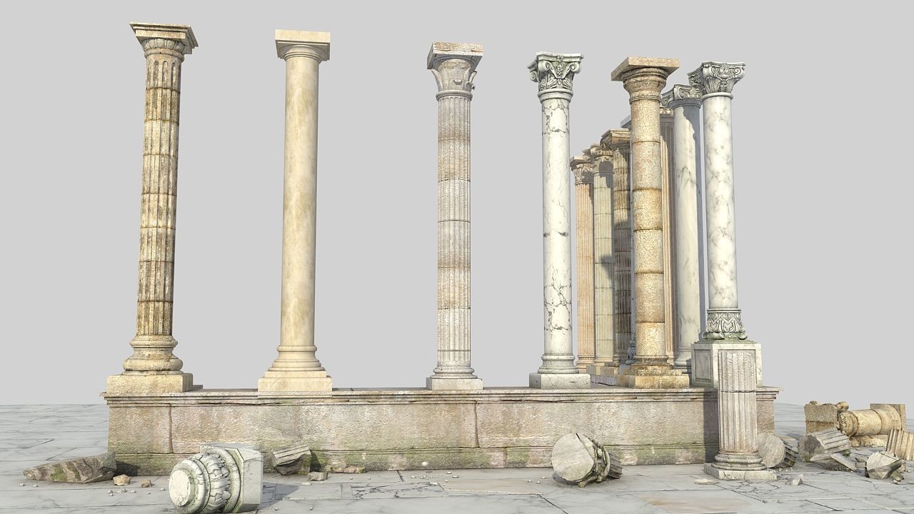 Ancient Columns 3D model_1