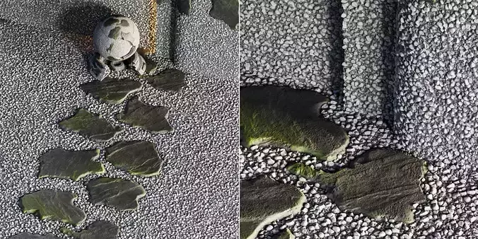 H68 Slate Stones and Gravel Pathway - PBR - 4K