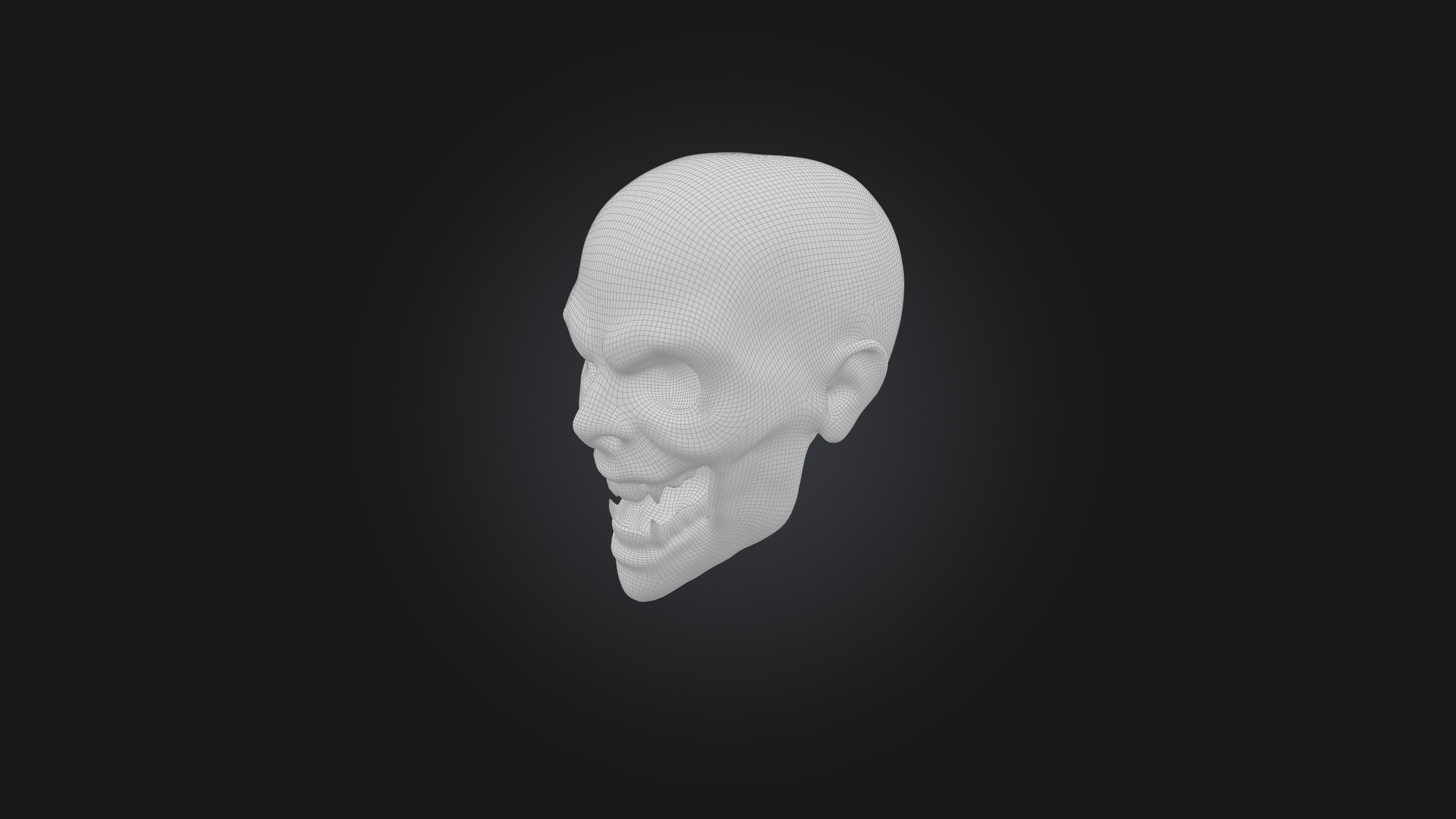 creepy mask 3D model_1
