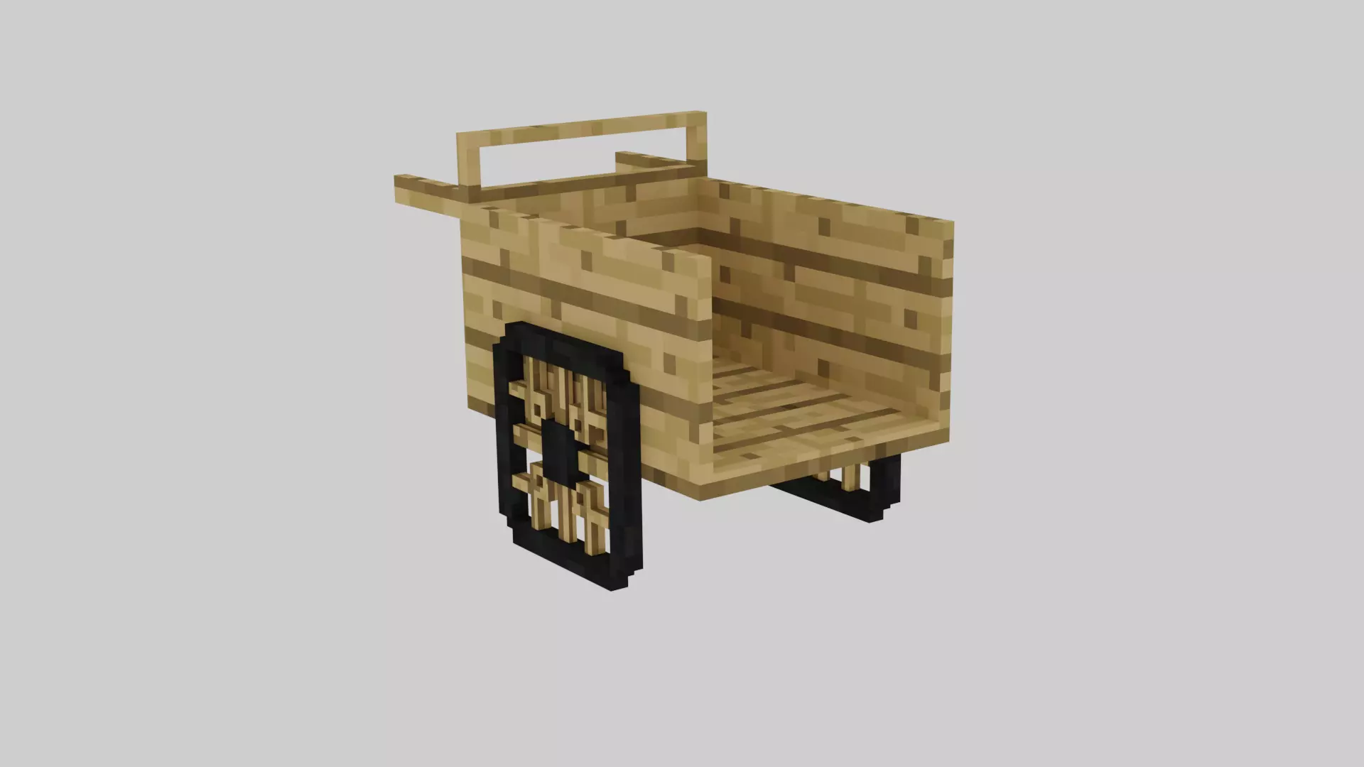 Minecraft Cart Free low-poly 3D model
