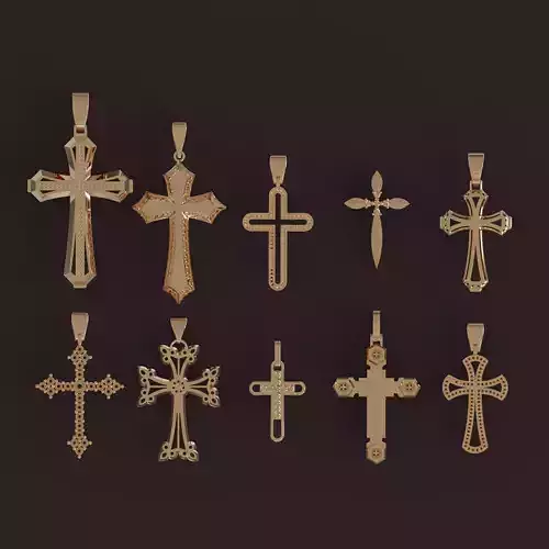 Diamond Cross Pendants Limited Edition Designer Collection 11-20