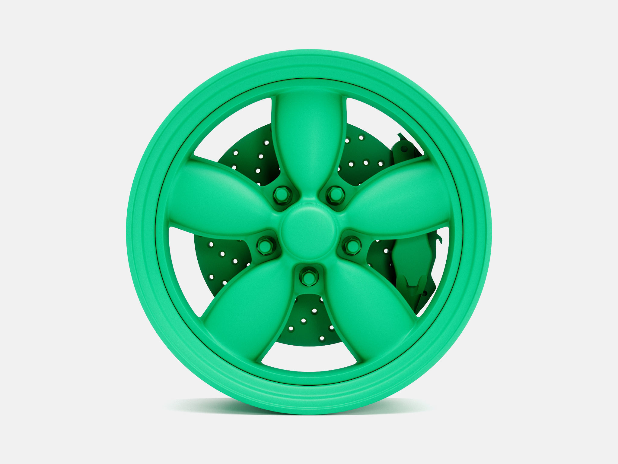 15x6 Daisy Wheel and Brake 3D print model_1