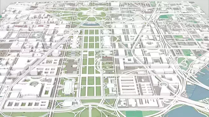 Capitol Hill Washington Columbia USA  3D model