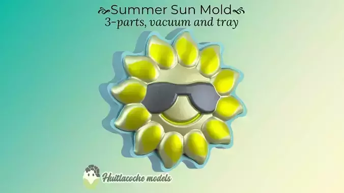 Summer sun mold 3D print model