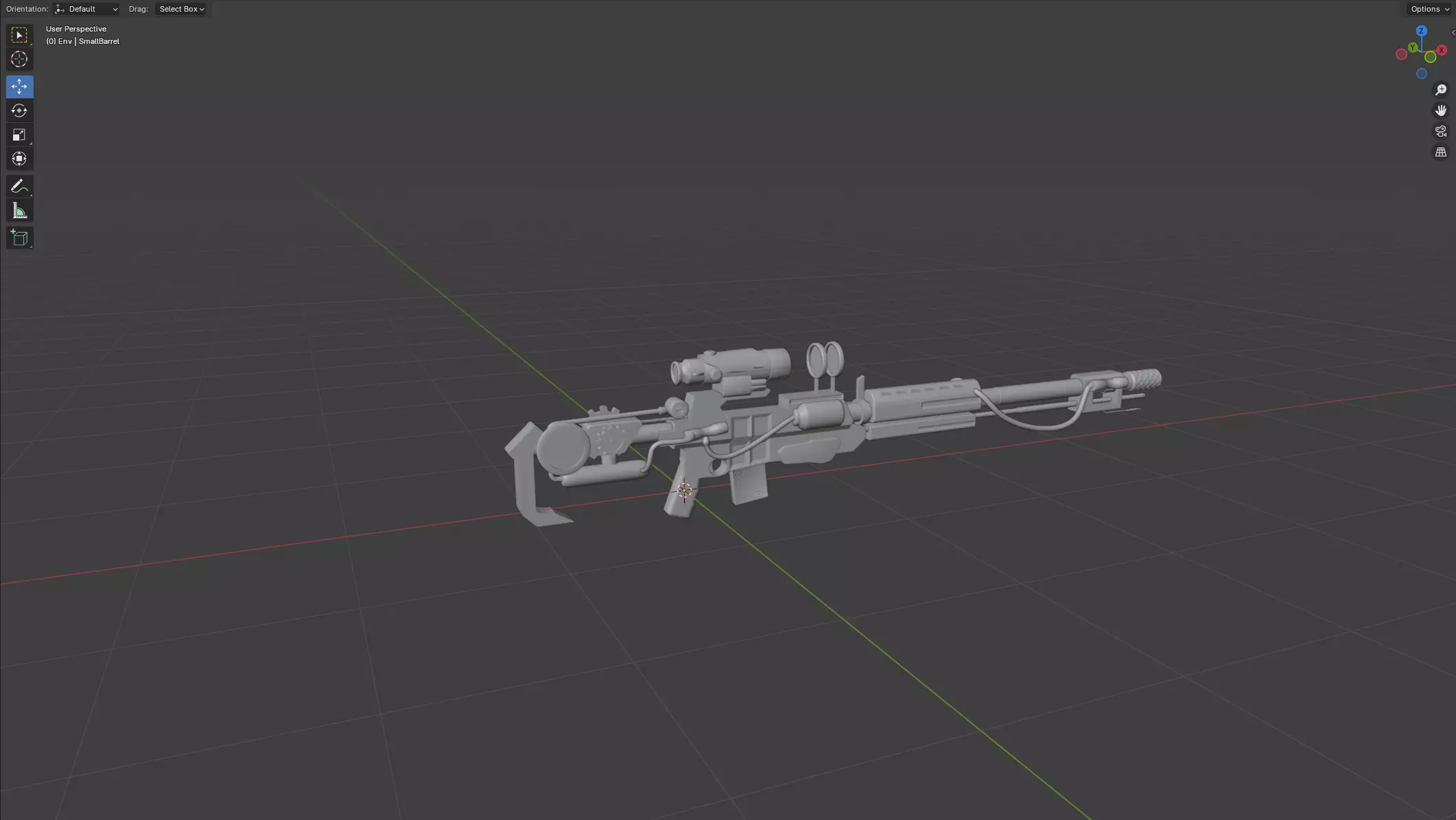 Steampunk Sniper Low-poly 3D model_0