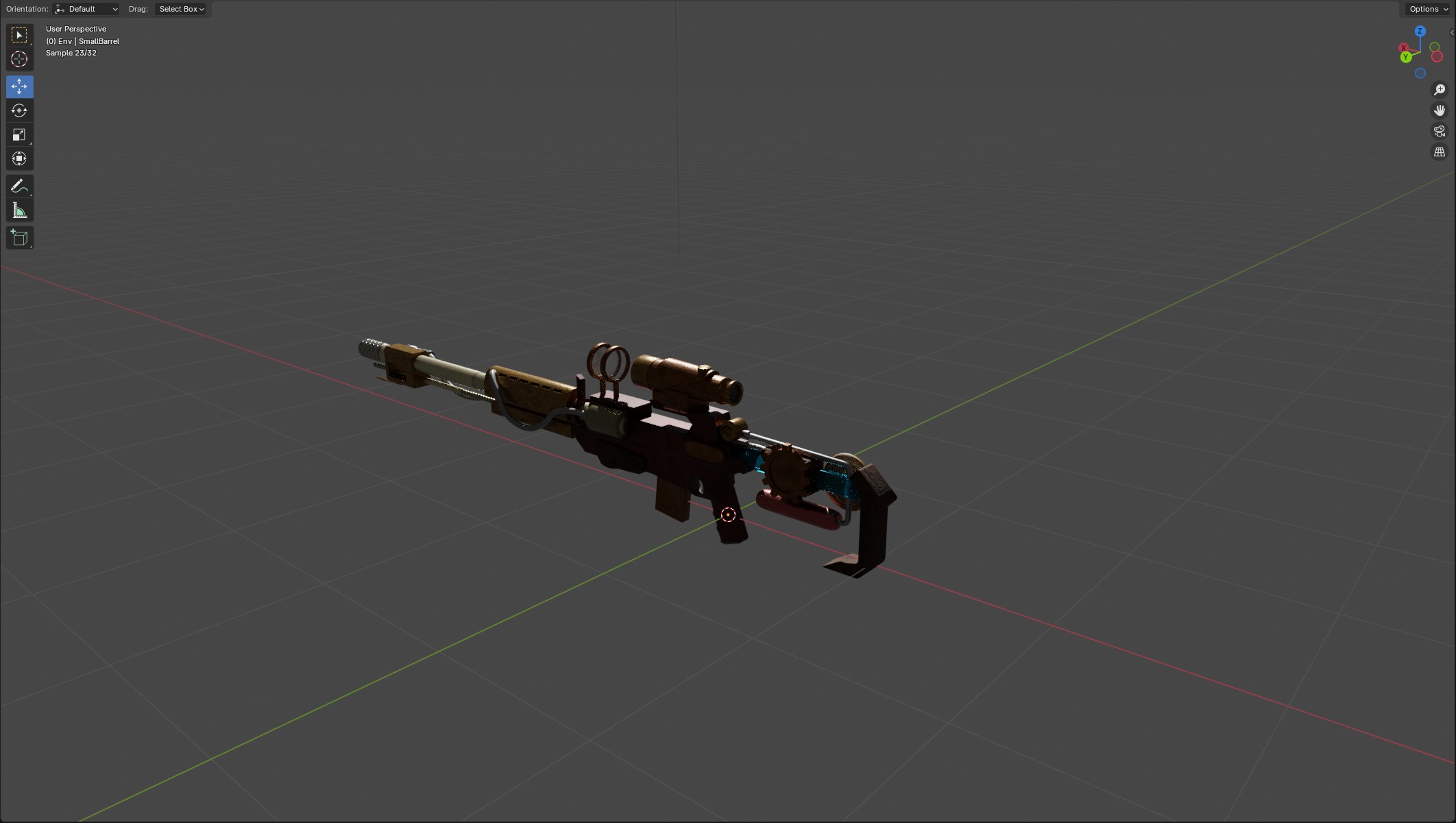 Steampunk Sniper Low-poly 3D model_2
