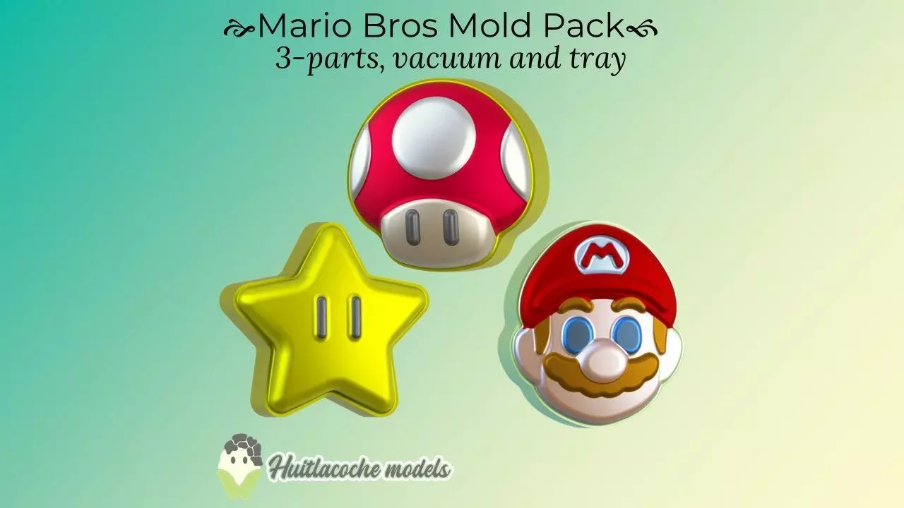 Mario Bros Mold Pack 2 3D print model