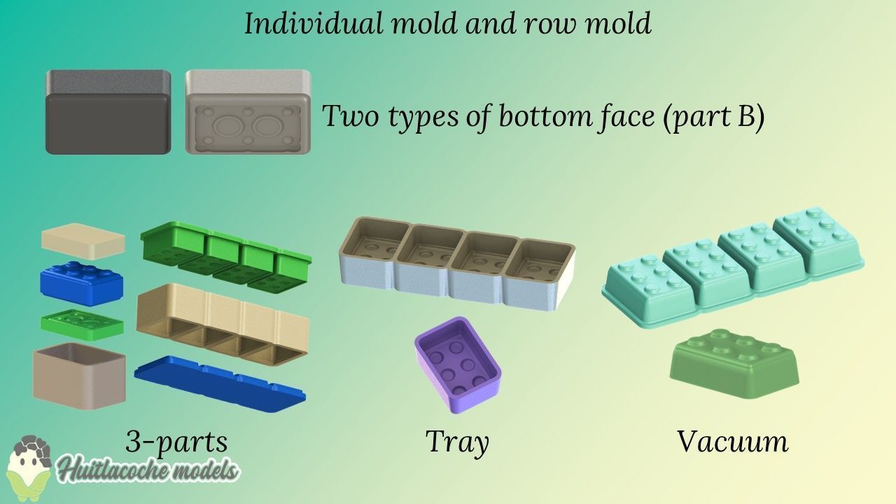 Block mold 3D print model_1