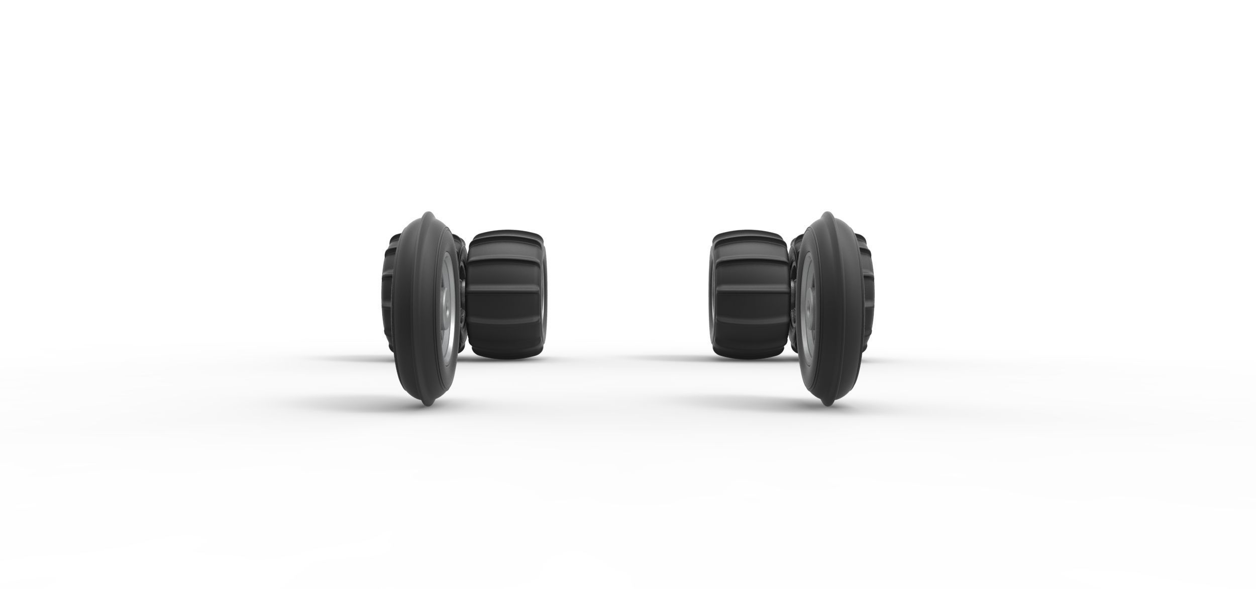 Wheel Set of water pumper Sand buggy Version 1 Scale 1 to 25 3D print model_2