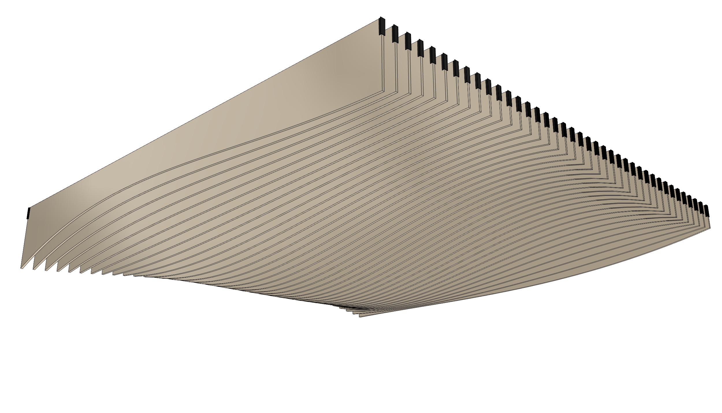 Parametric Ceiling Wave Contour Design with Hangers 3D model_1