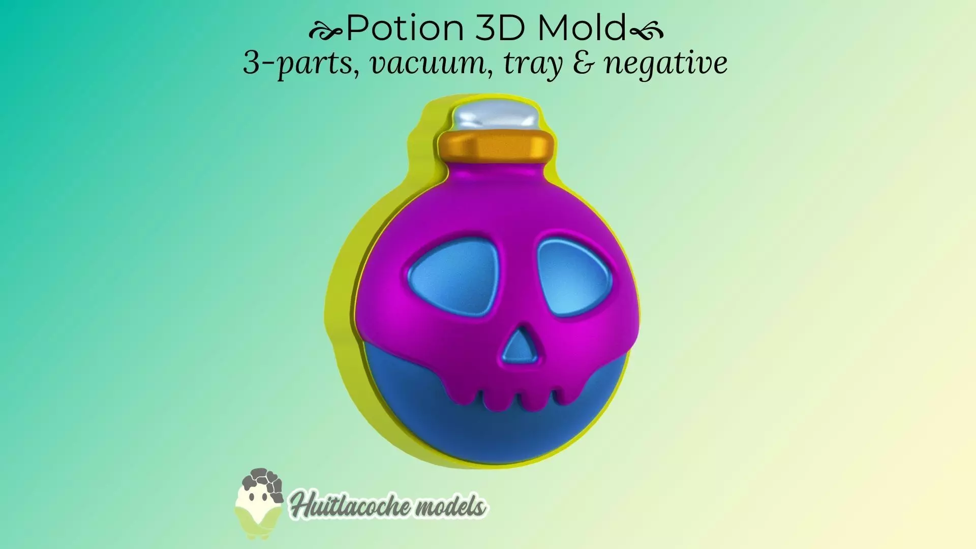 Potion 3D mold 3D print model_0