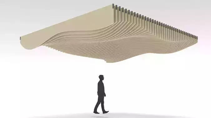 Parametric Ceiling Wave Contour Design with Hangers