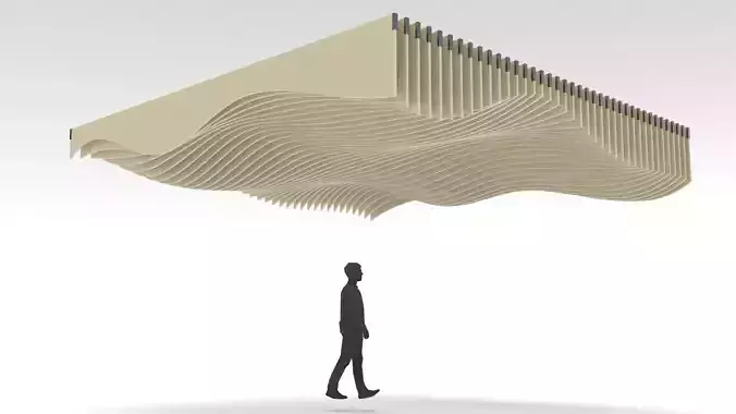 Parametric Ceiling Wave Contour Design with Hangers