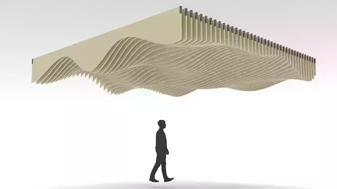 Parametric Ceiling Wave Contour Design with Hangers