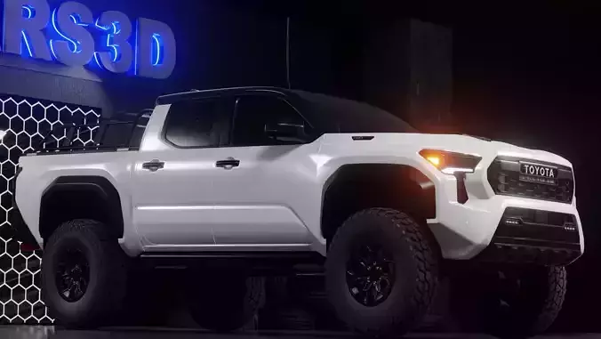 Custom Tacoma TRD Pro 2024 FORCEMAX Low-poly 3D model
