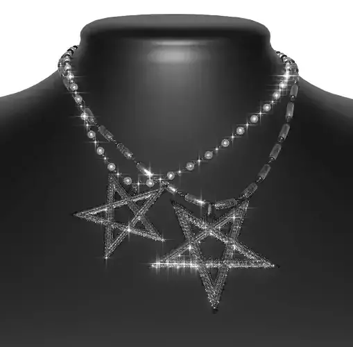 Playboi Carti - Pentagram Chain 3D Iced Out 3D model