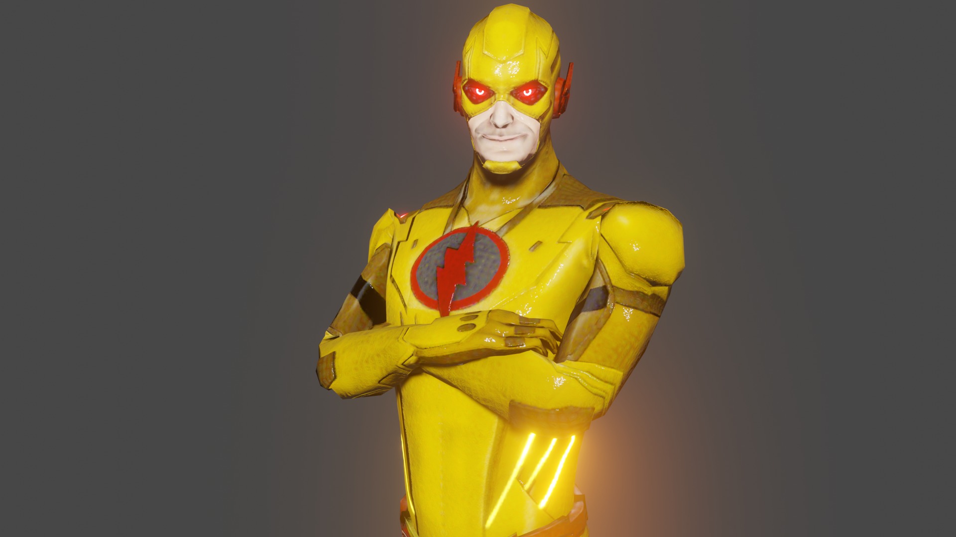 Reverse Flash Low-poly 3D model_1