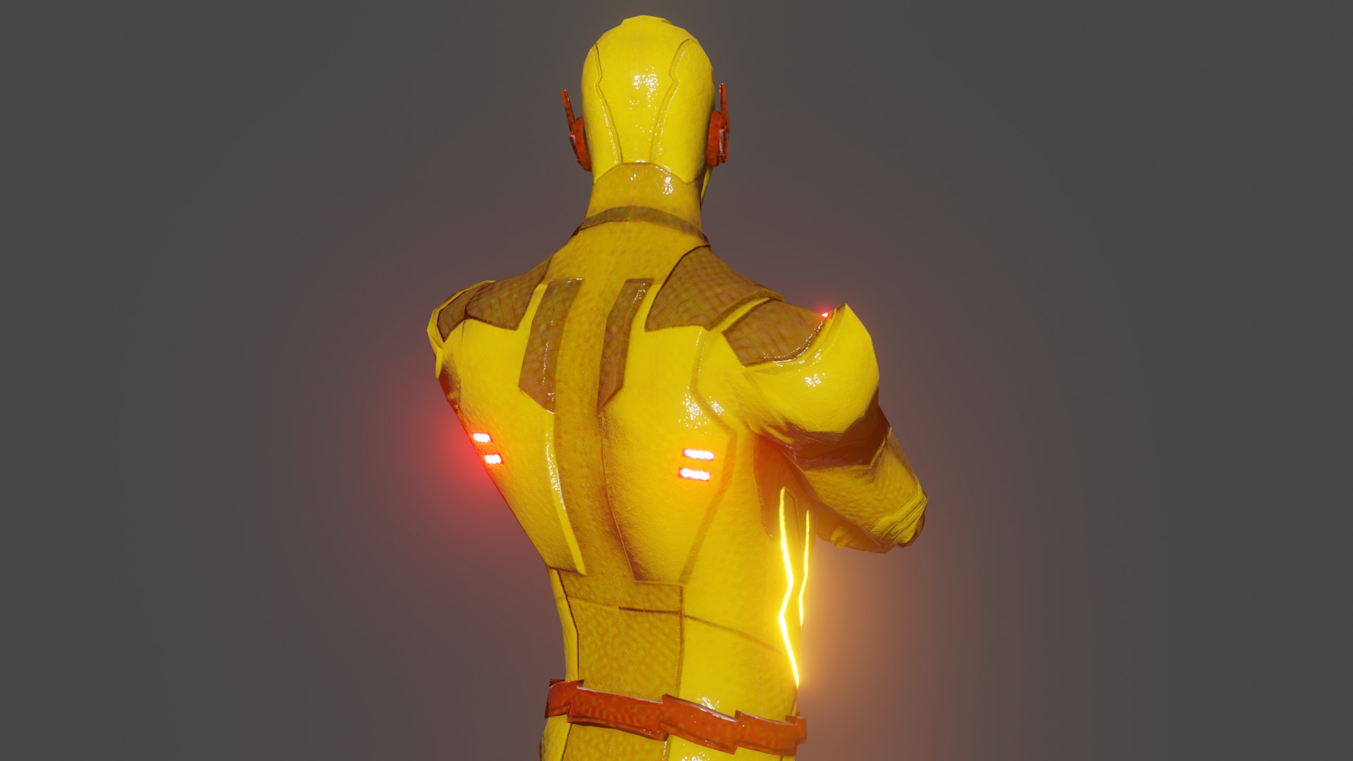 Reverse Flash Low-poly 3D model_5
