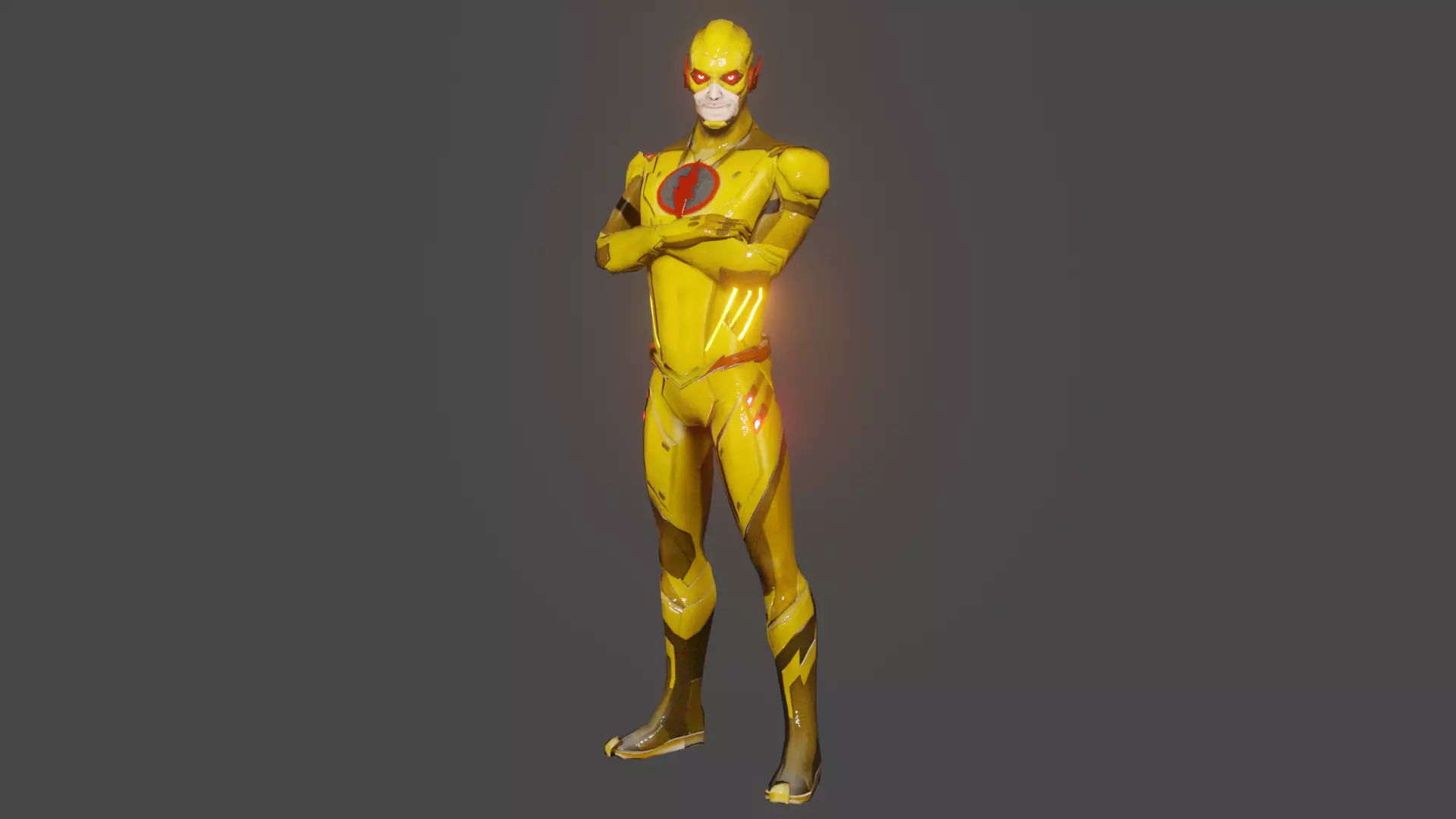Reverse Flash Low-poly 3D model_0