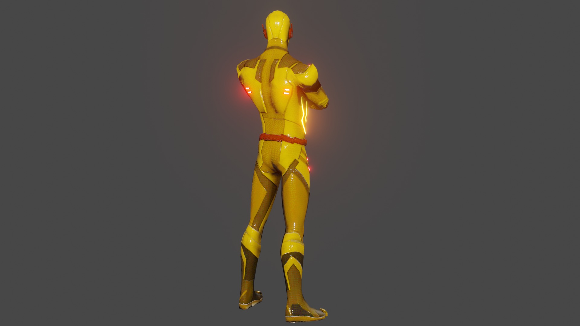 Reverse Flash Low-poly 3D model_4
