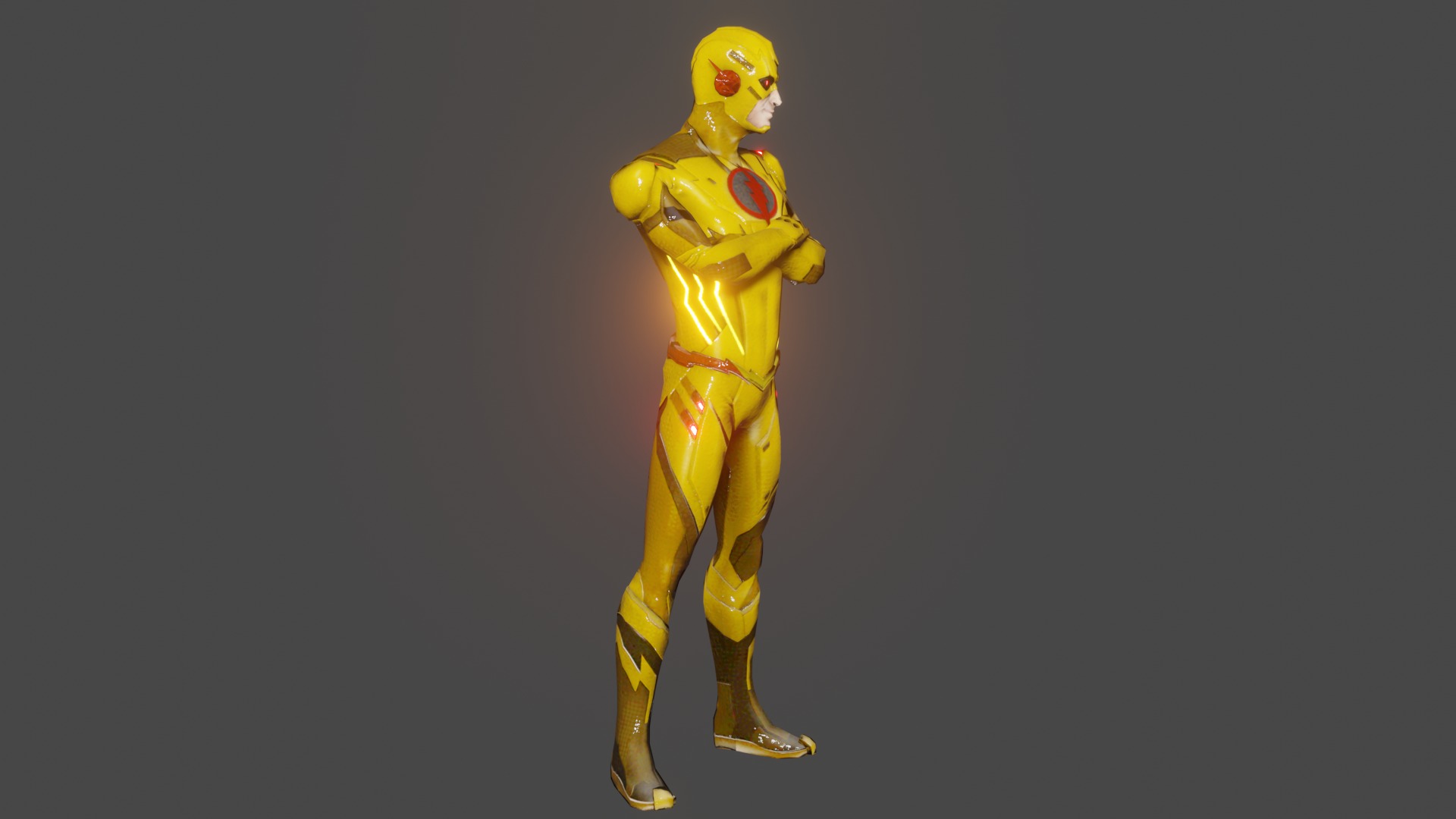 Reverse Flash Low-poly 3D model_2