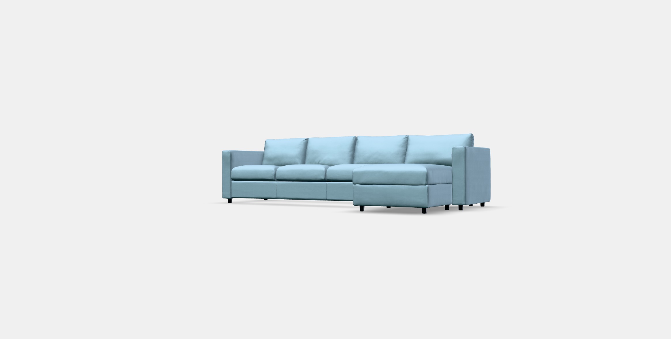 VIMLE 4-seat sofa with chaise longue 4 Low-poly 3D model_12