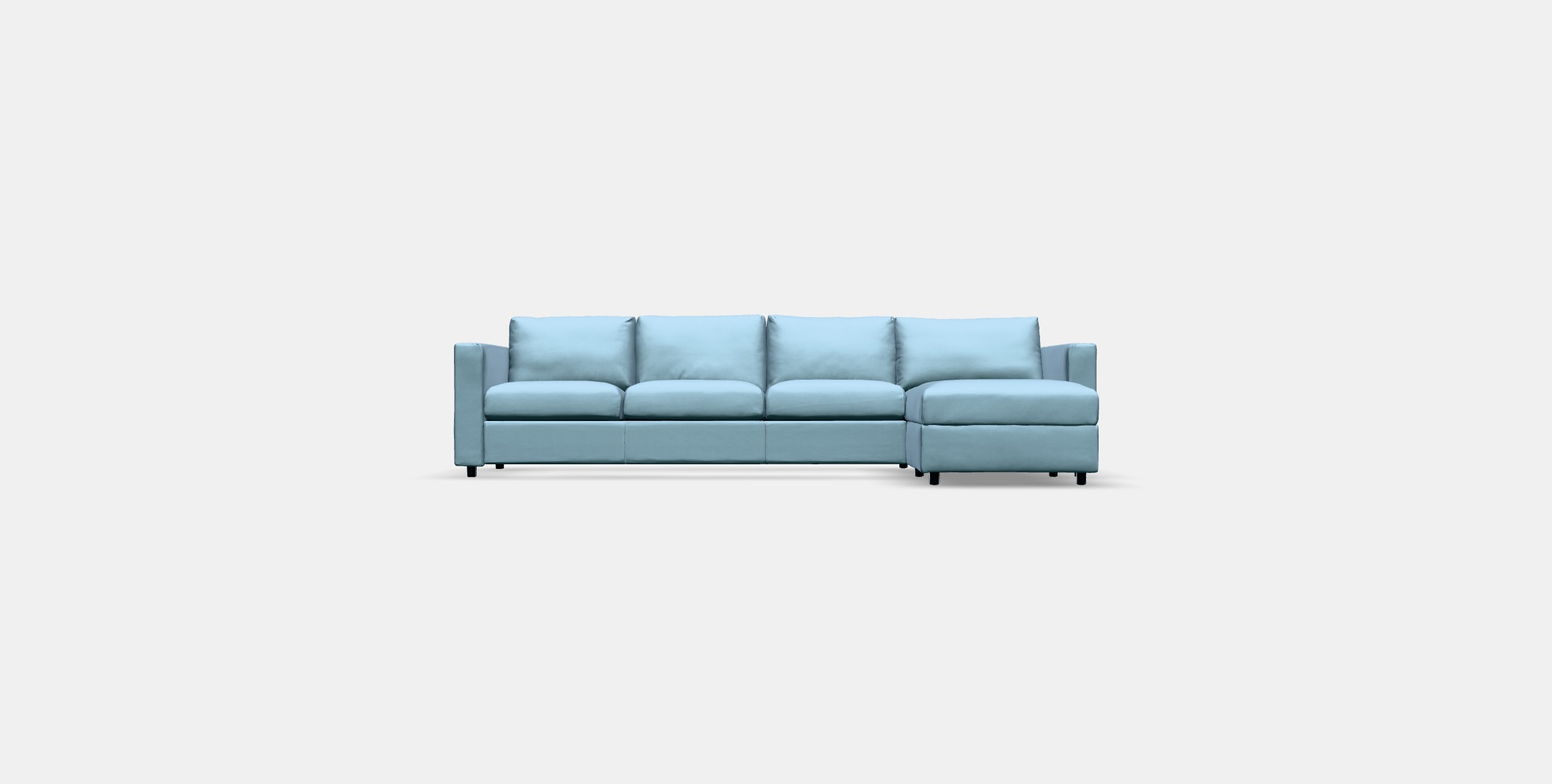 VIMLE 4-seat sofa with chaise longue 4 Low-poly 3D model_9