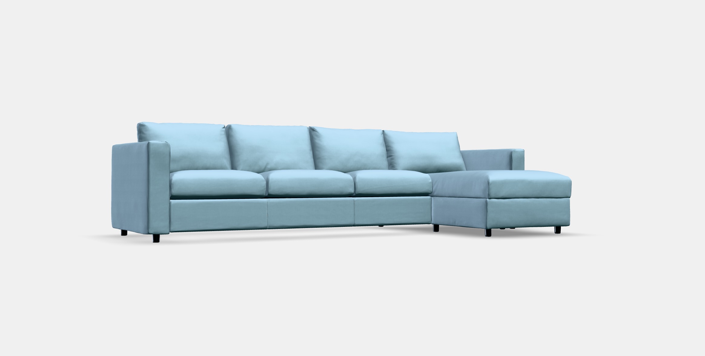 VIMLE 4-seat sofa with chaise longue 4 Low-poly 3D model_8