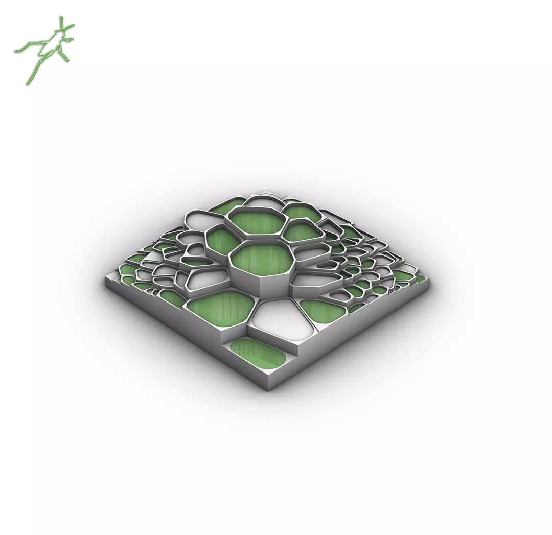 Grasshopper  EX 27  Evaluate surface  Voronoi 3D model_0