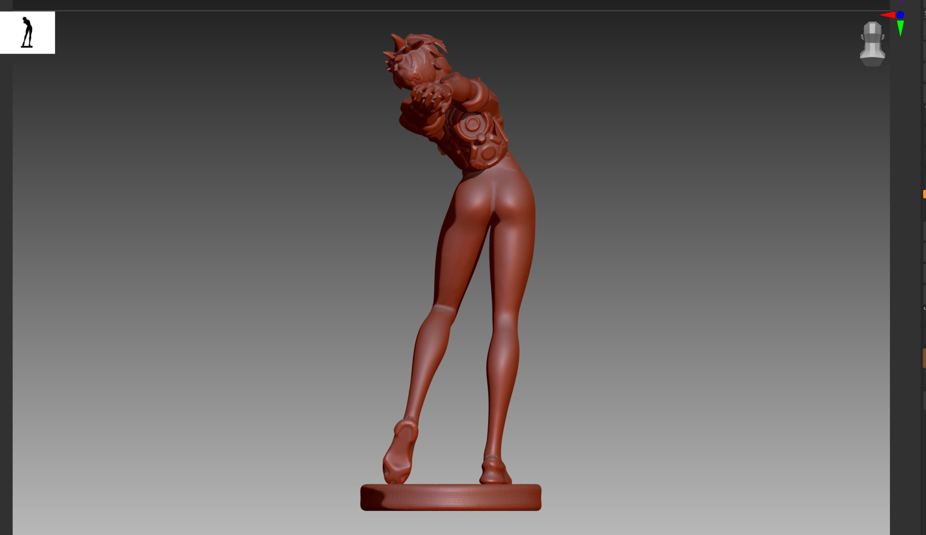 Overwatch Tracer preparing to go STL and OBJ 3D print model_5