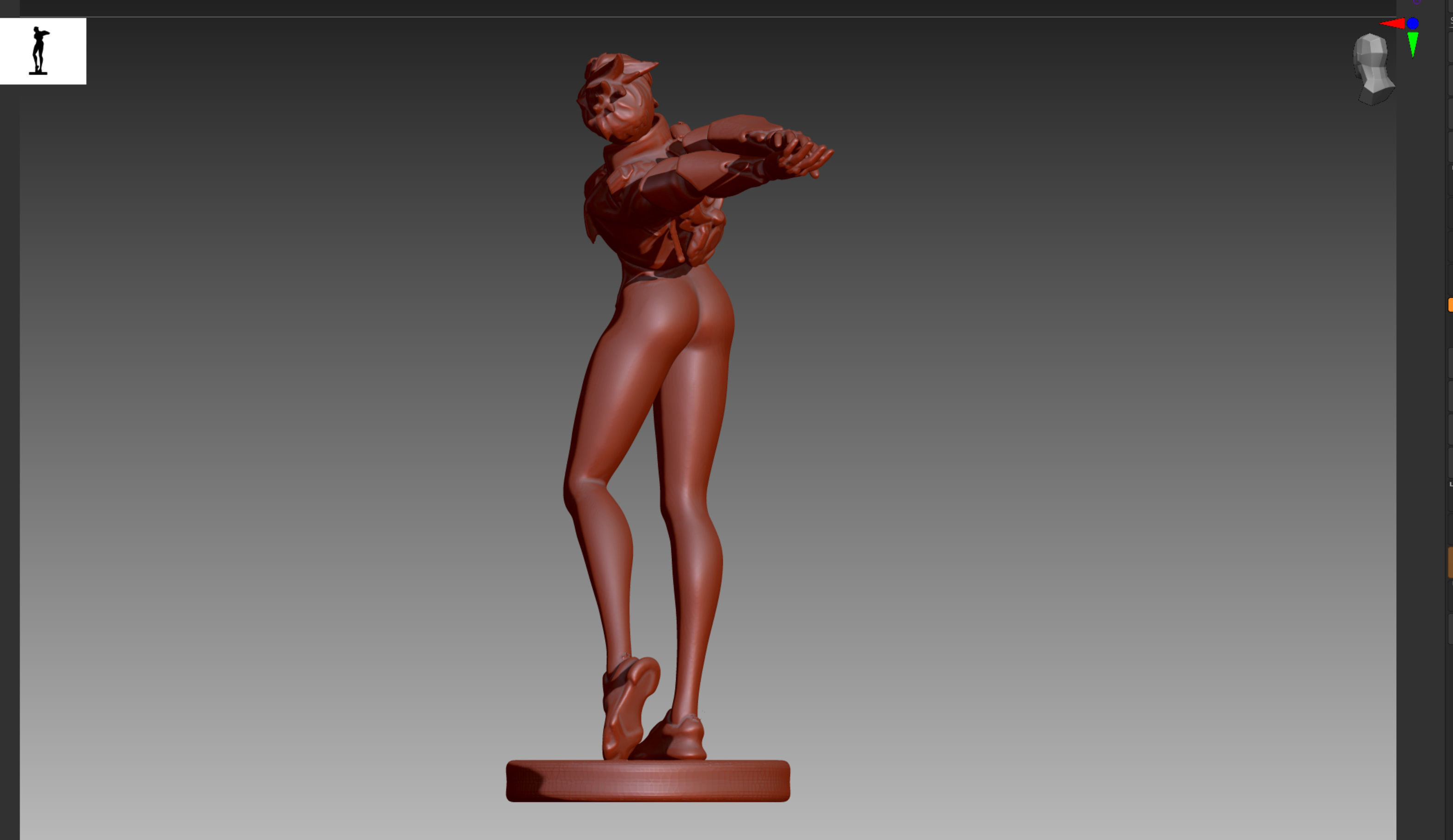 Overwatch Tracer preparing to go STL and OBJ 3D print model_4