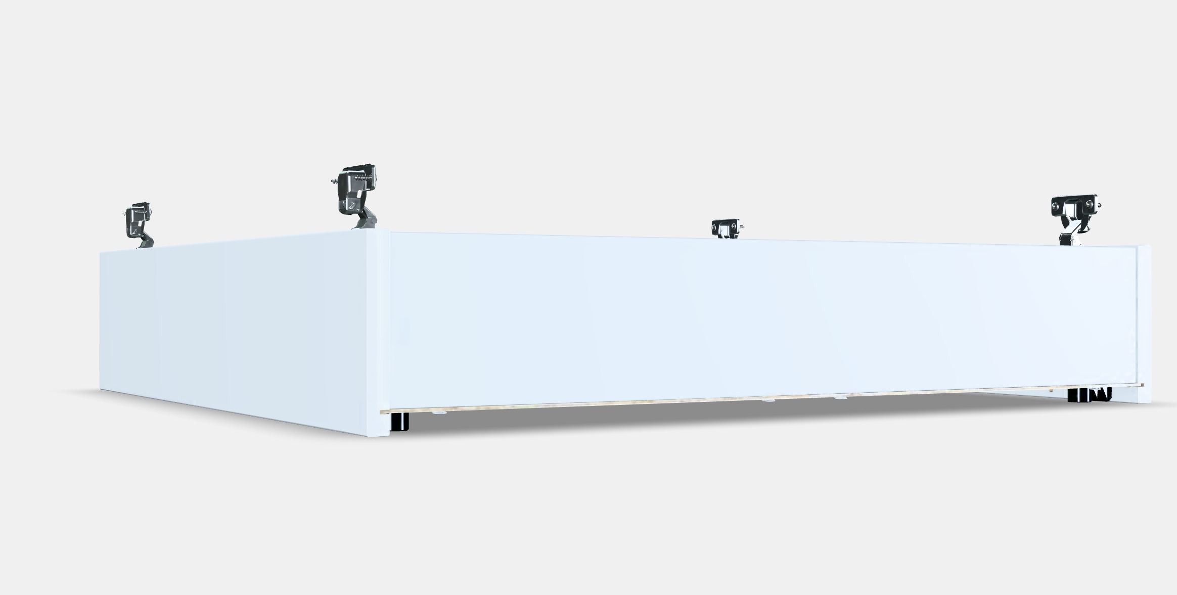 ENHET Wall cb w 2 shelves 3 Low-poly 3D model_2