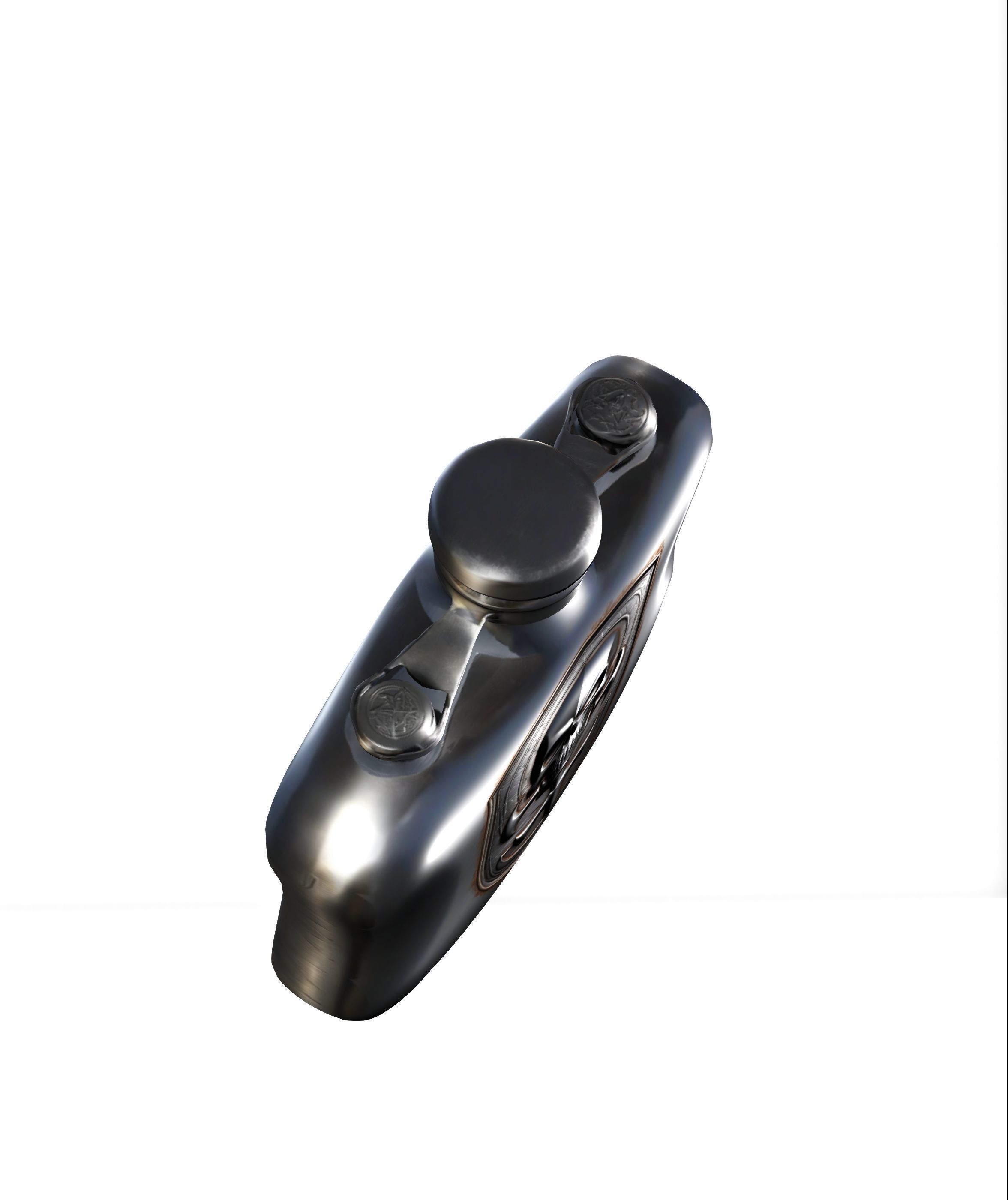 Flask Skull Low-poly 3D model_3