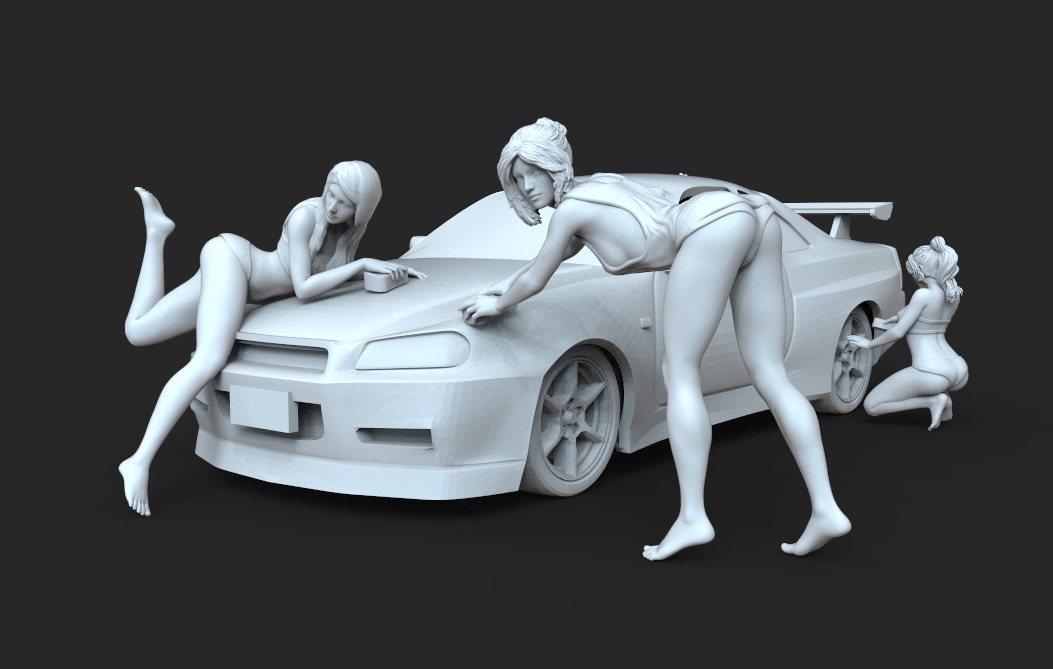Carwash Girl 3D print model_9