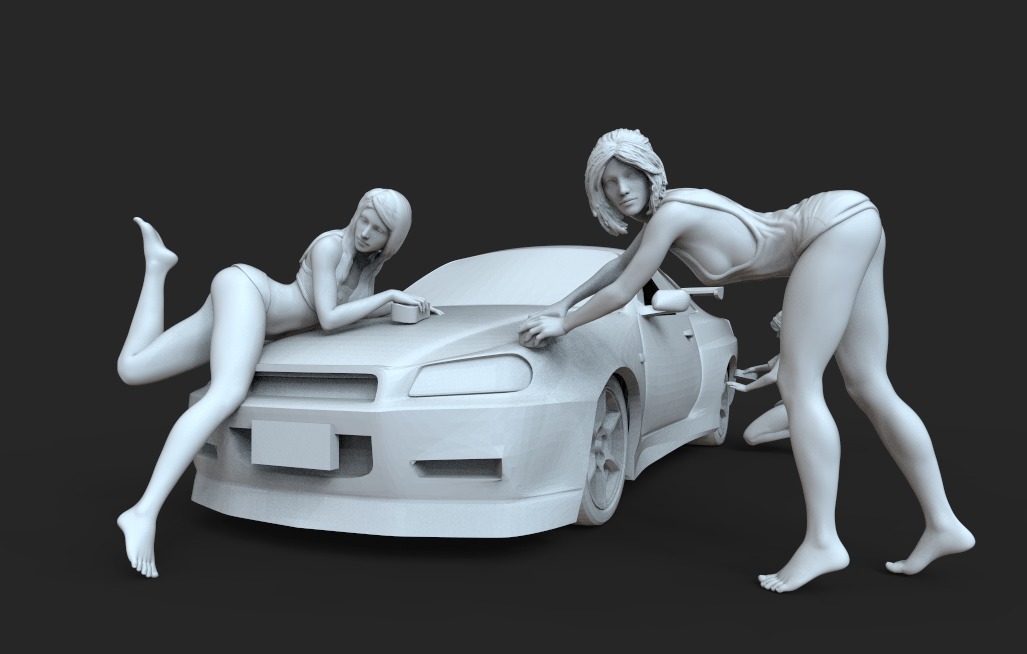 Carwash Girl 3D print model_8