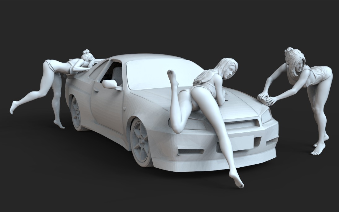 Carwash Girl 3D print model_2