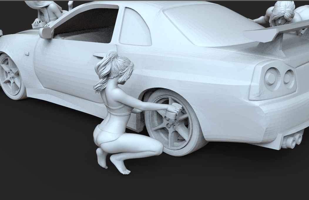 Carwash Girl 3D print model_5