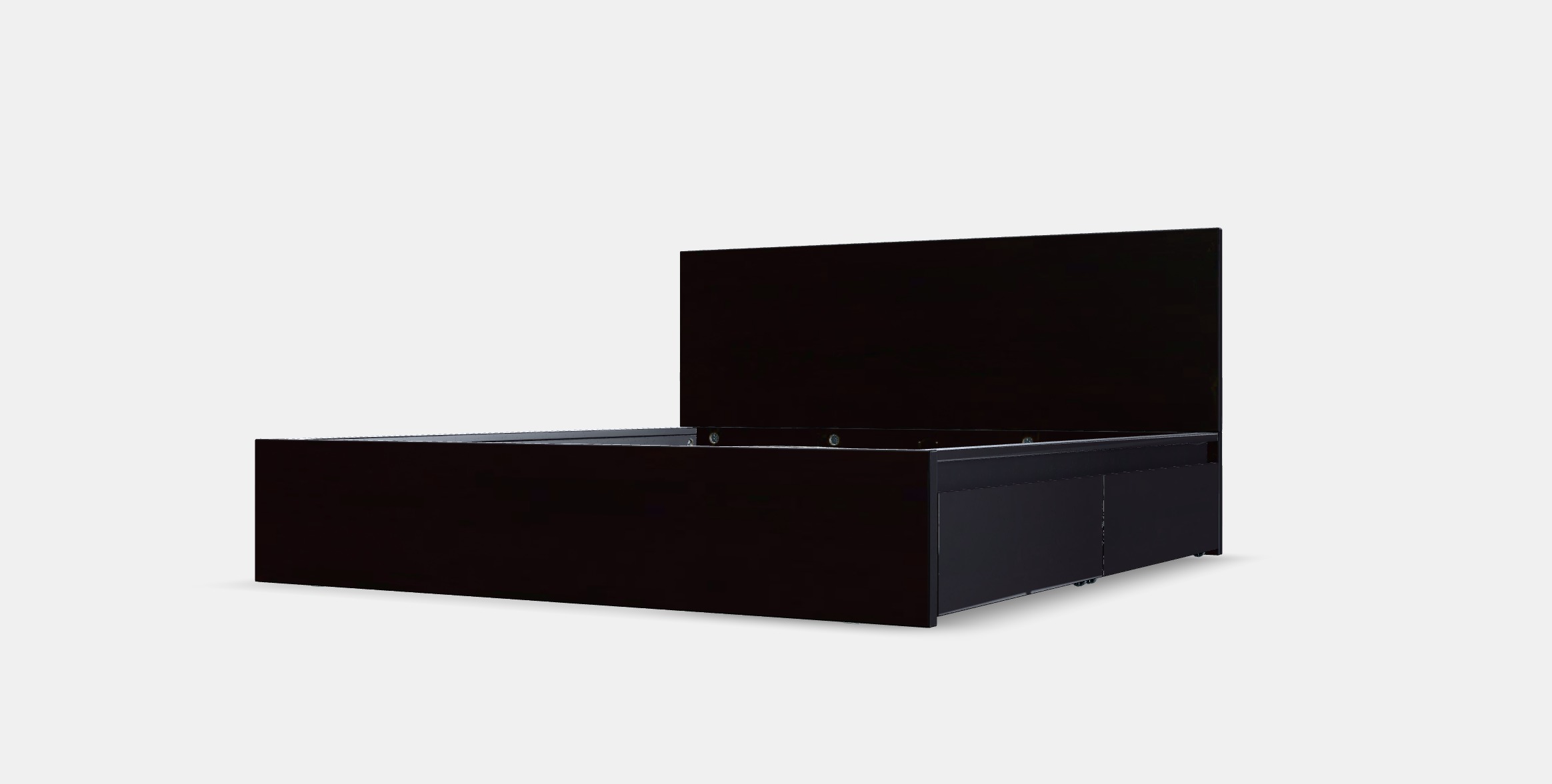 MALM Bed frame high w 2 storage boxes 14 3D model_13