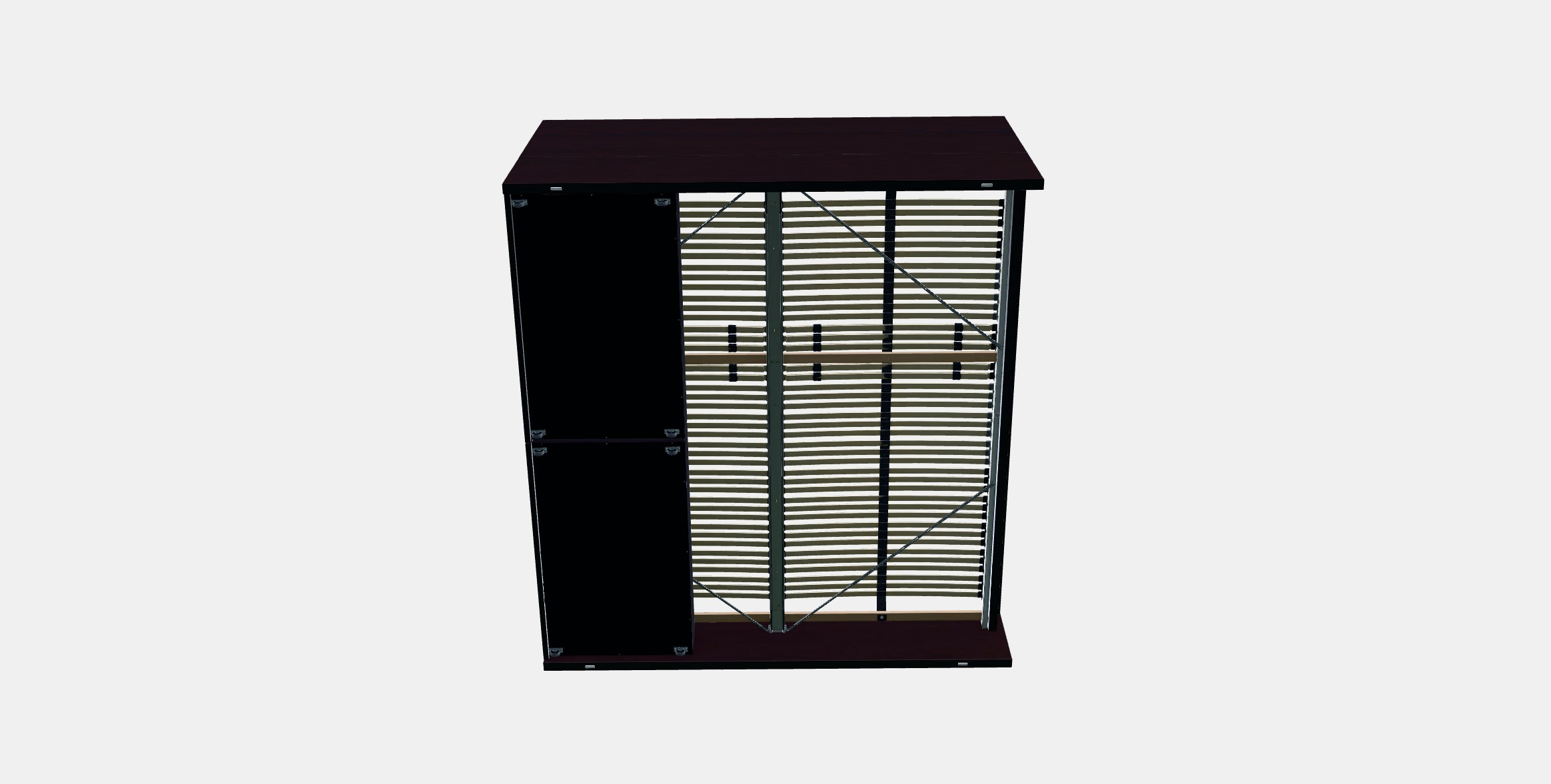 MALM Bed frame high w 2 storage boxes 14 3D model_7