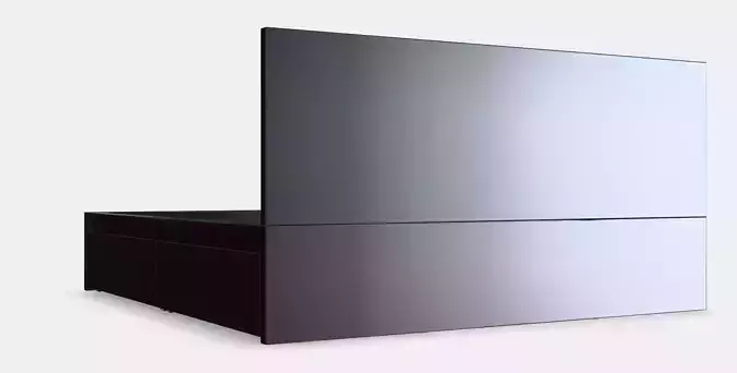 MALM Bed frame high w 2 storage boxes 14