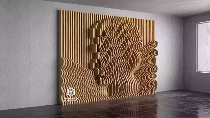 Parametric Wavy Wooden Wall Decor 24 - wood cutting machines 