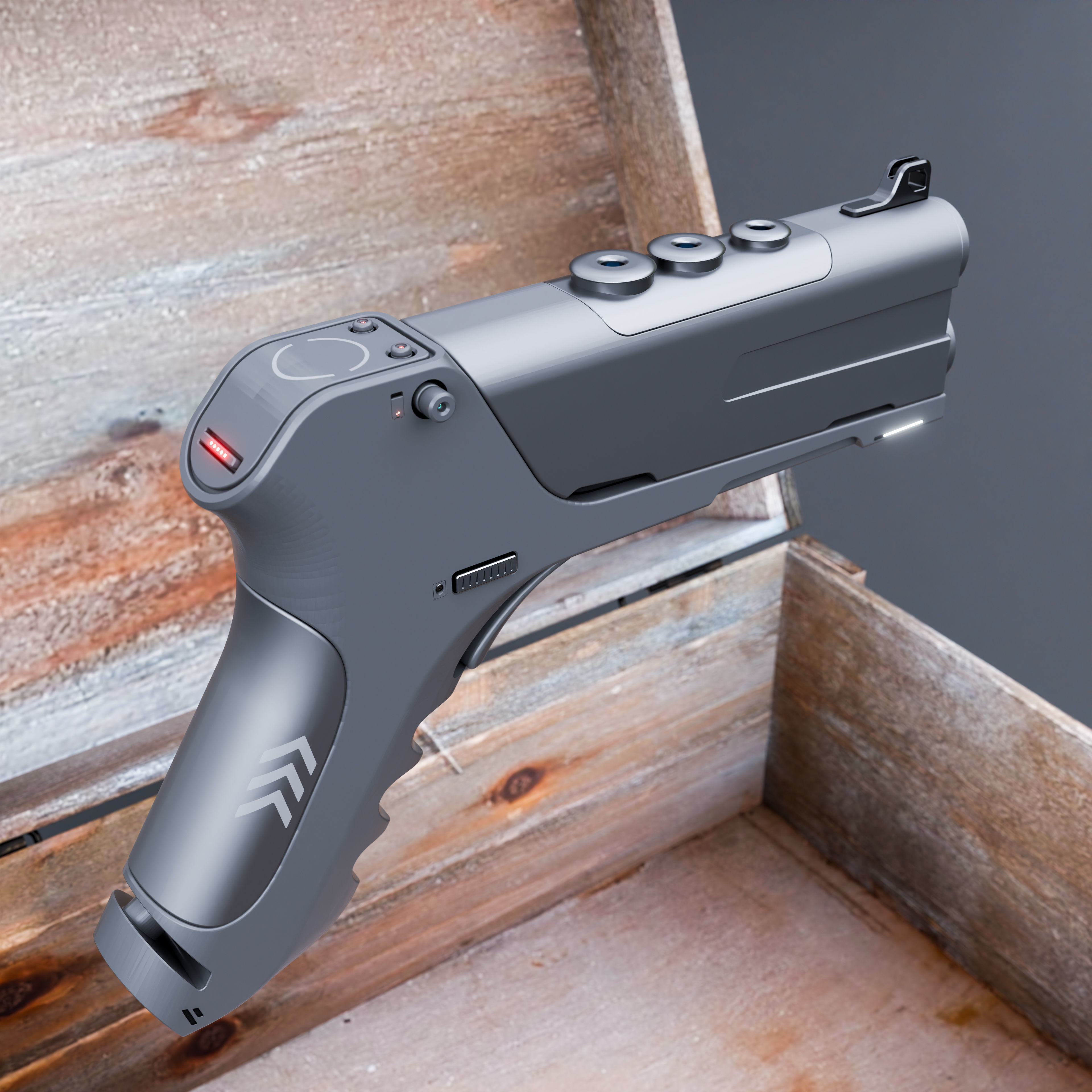 SCI FI GUN Low-poly 3D model_1