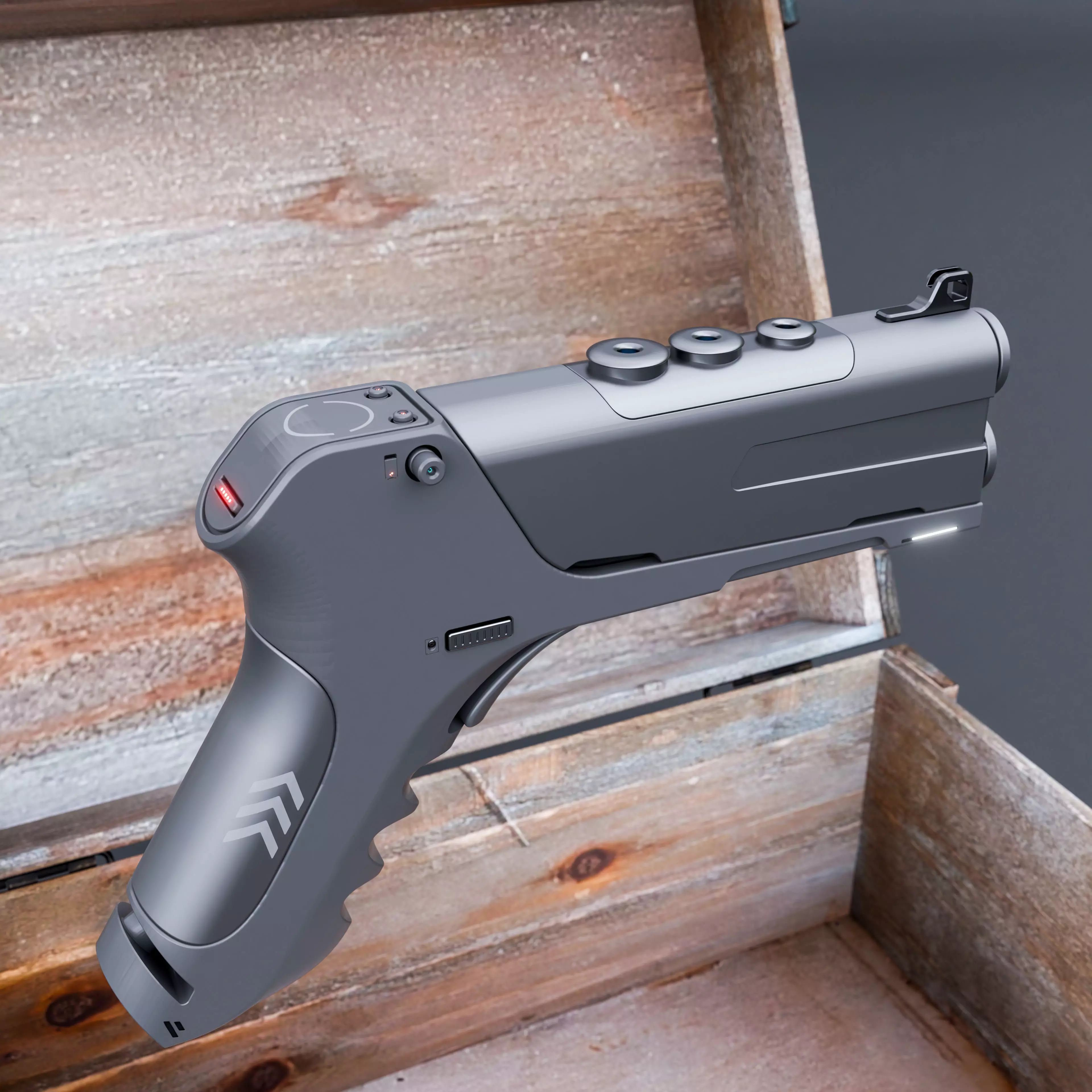 SCI FI GUN Low-poly 3D model_0