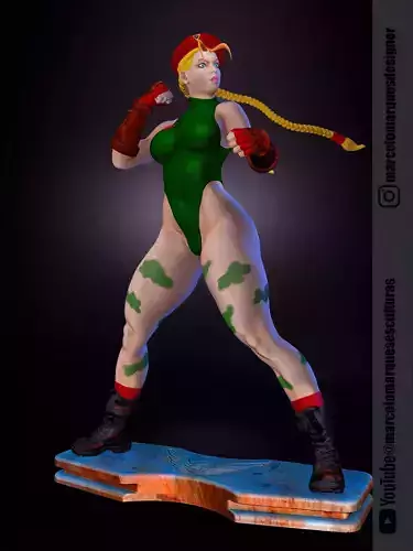 Cammy White Classic Outfit  3D Printable Statue Street Fighter