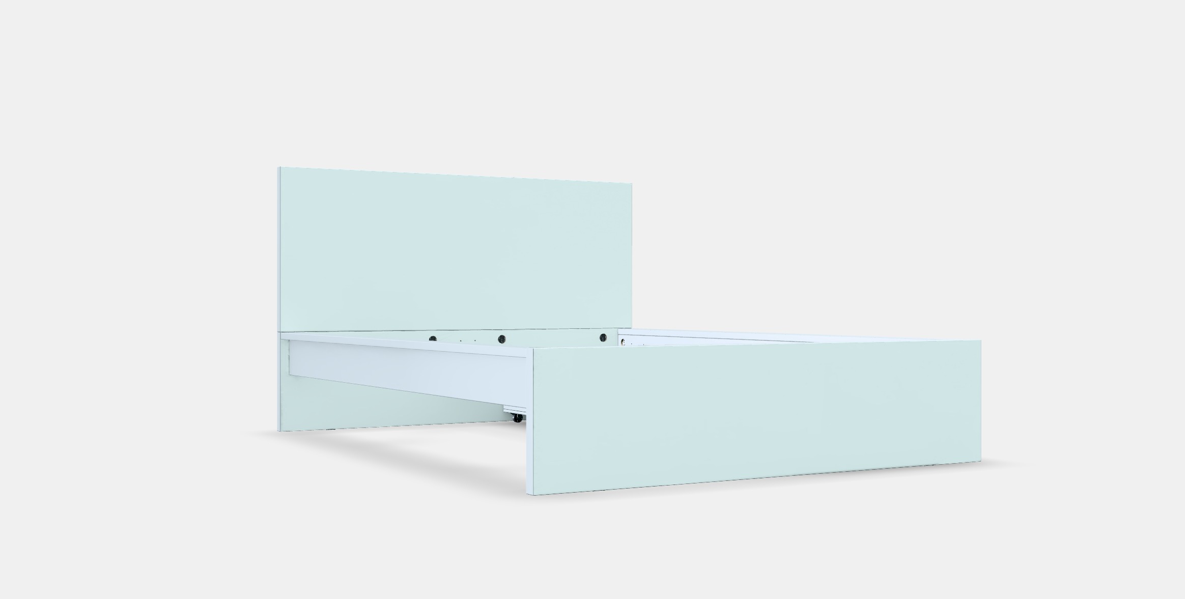 MALM Bed frame high w 4 storage boxes 7 3D model_9